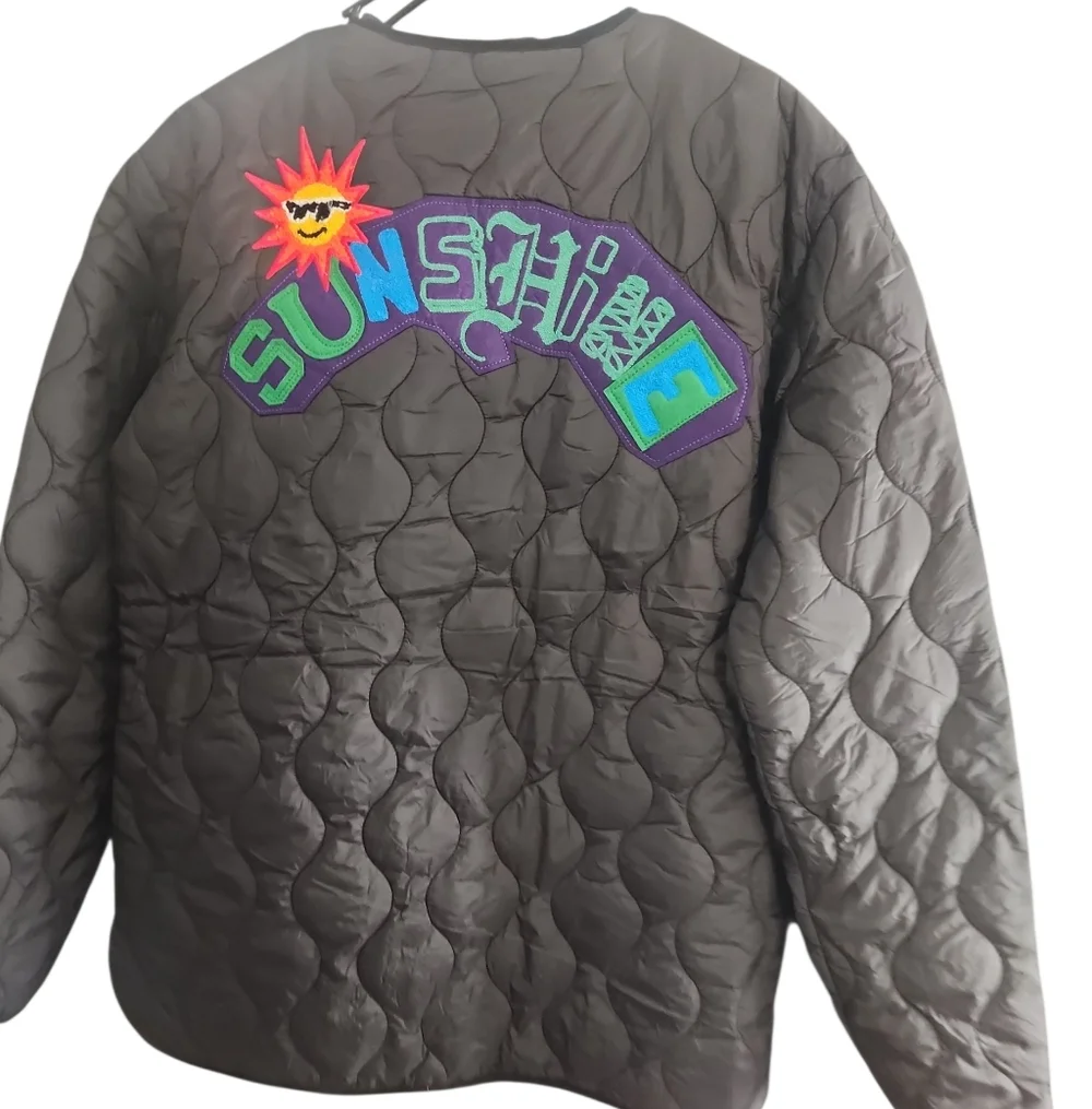 Men’s First Row Jacket, Puffer, Black, Size Large - Picture 2 of 3